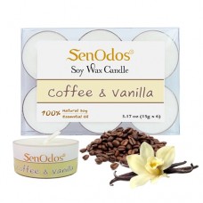 Tealight Set Coffee & Vanilla Soy Candles (15g x 6) 